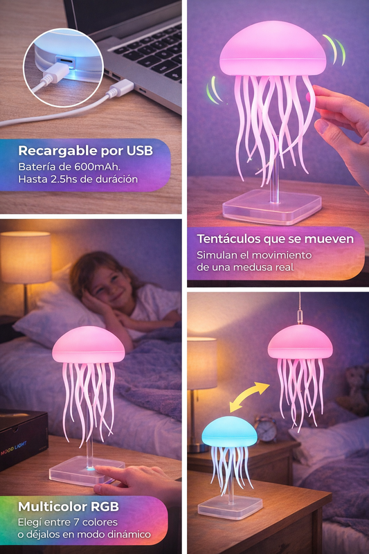 Lámpara Medusa RGB Recargable