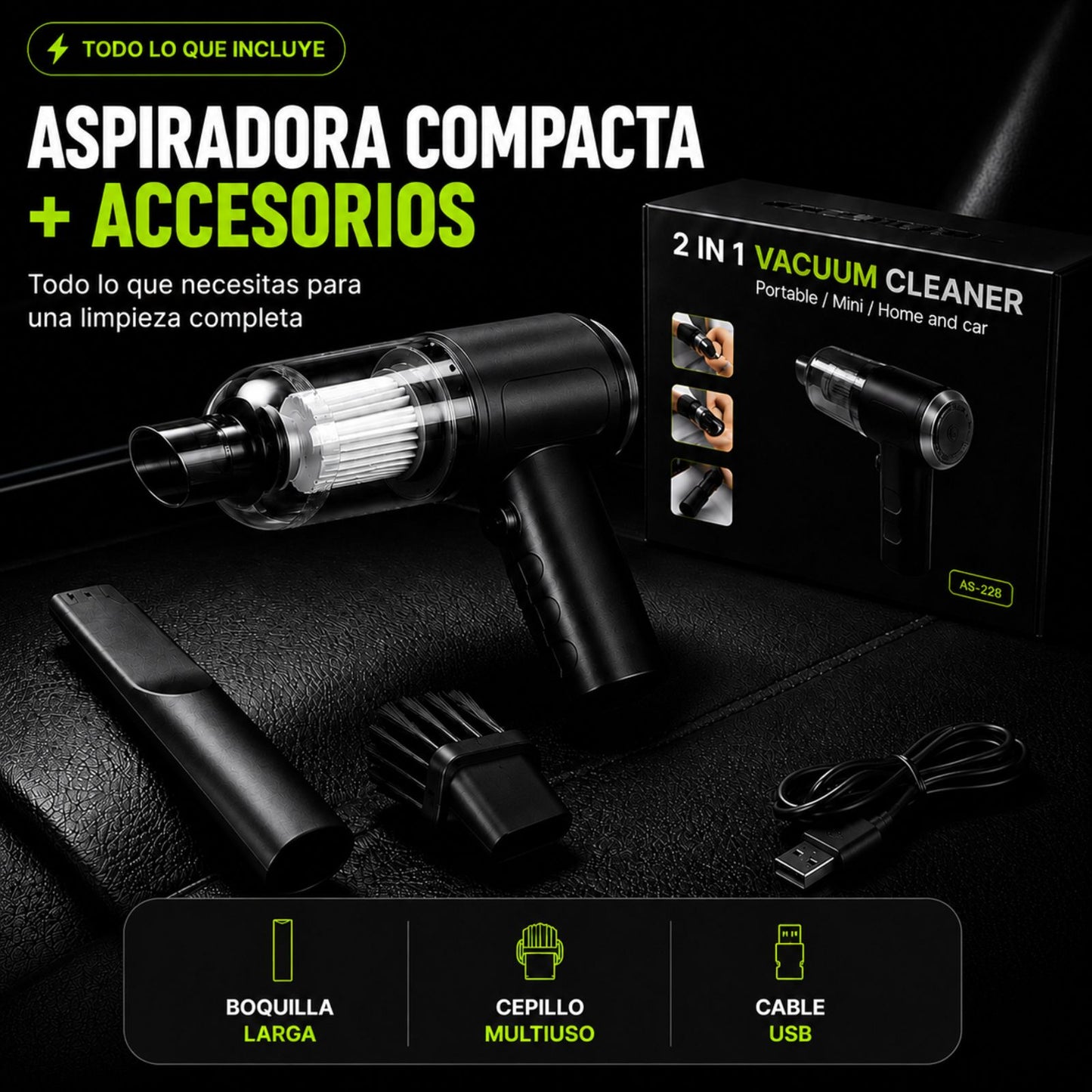 Mini Aspiradora Portátil