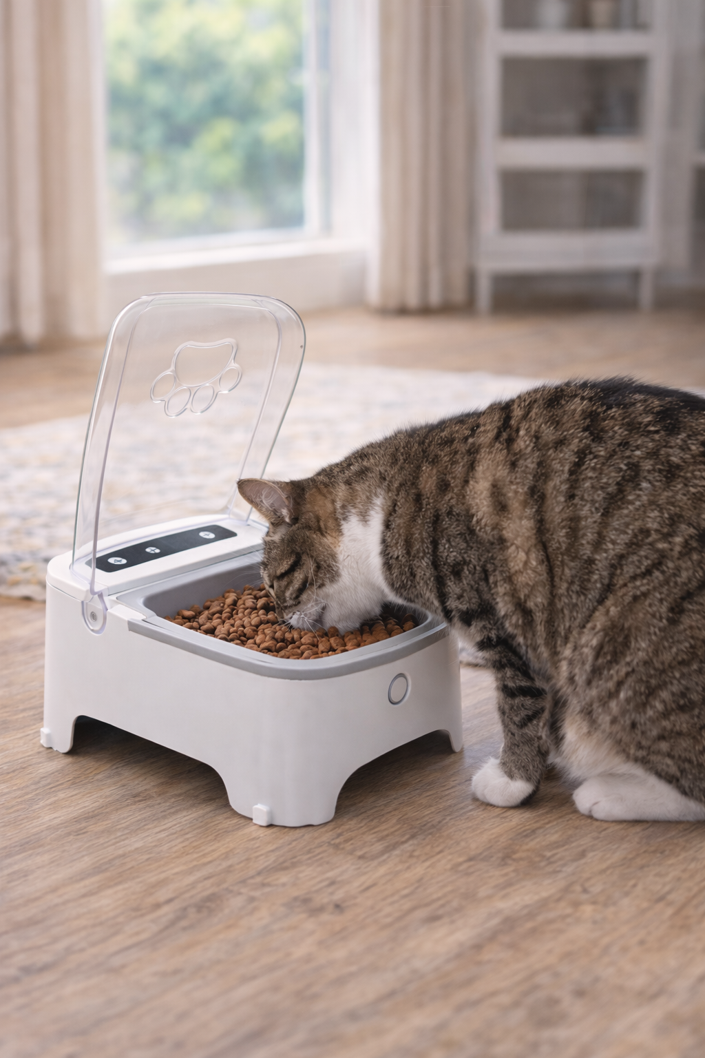 Comedero Inteligente Automático para Mascotas con Sensor de Proximidad