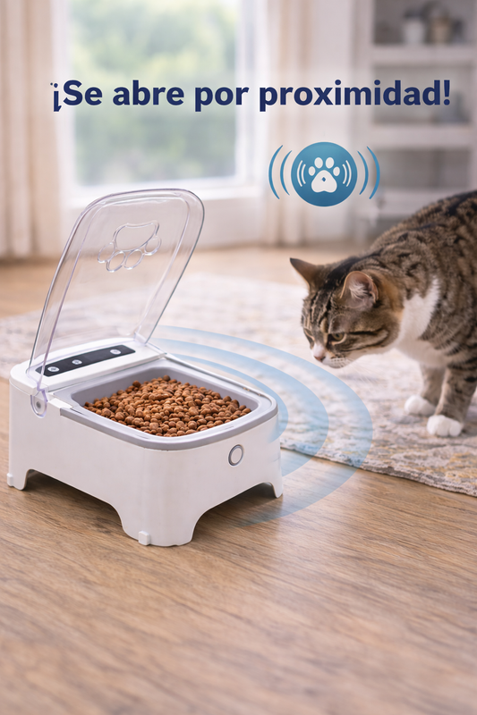 Comedero Inteligente Automático para Mascotas con Sensor de Proximidad