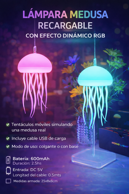 Lámpara Medusa RGB Recargable