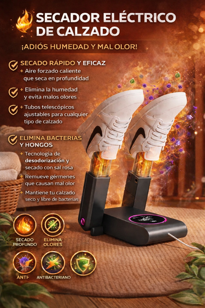 Secador Eléctrico de Calzado | Elimina Olores y Bacterias |