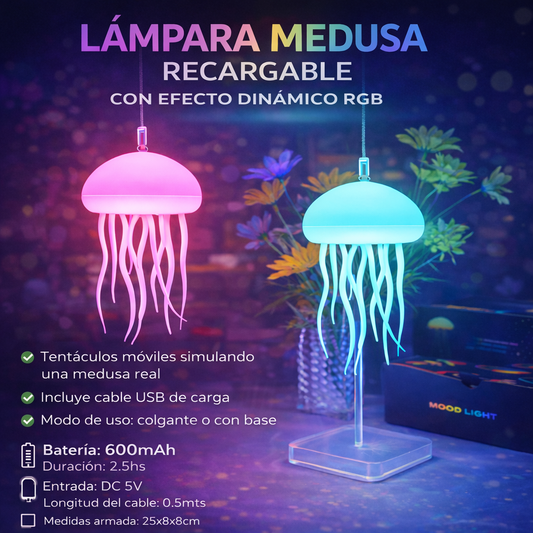 Lámpara Medusa RGB Recargable