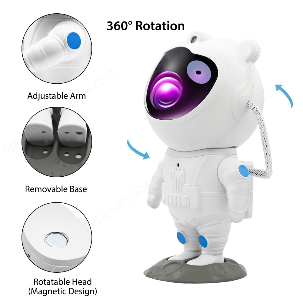 Proyector Galaxia Astronauta | 360° & Control Remoto