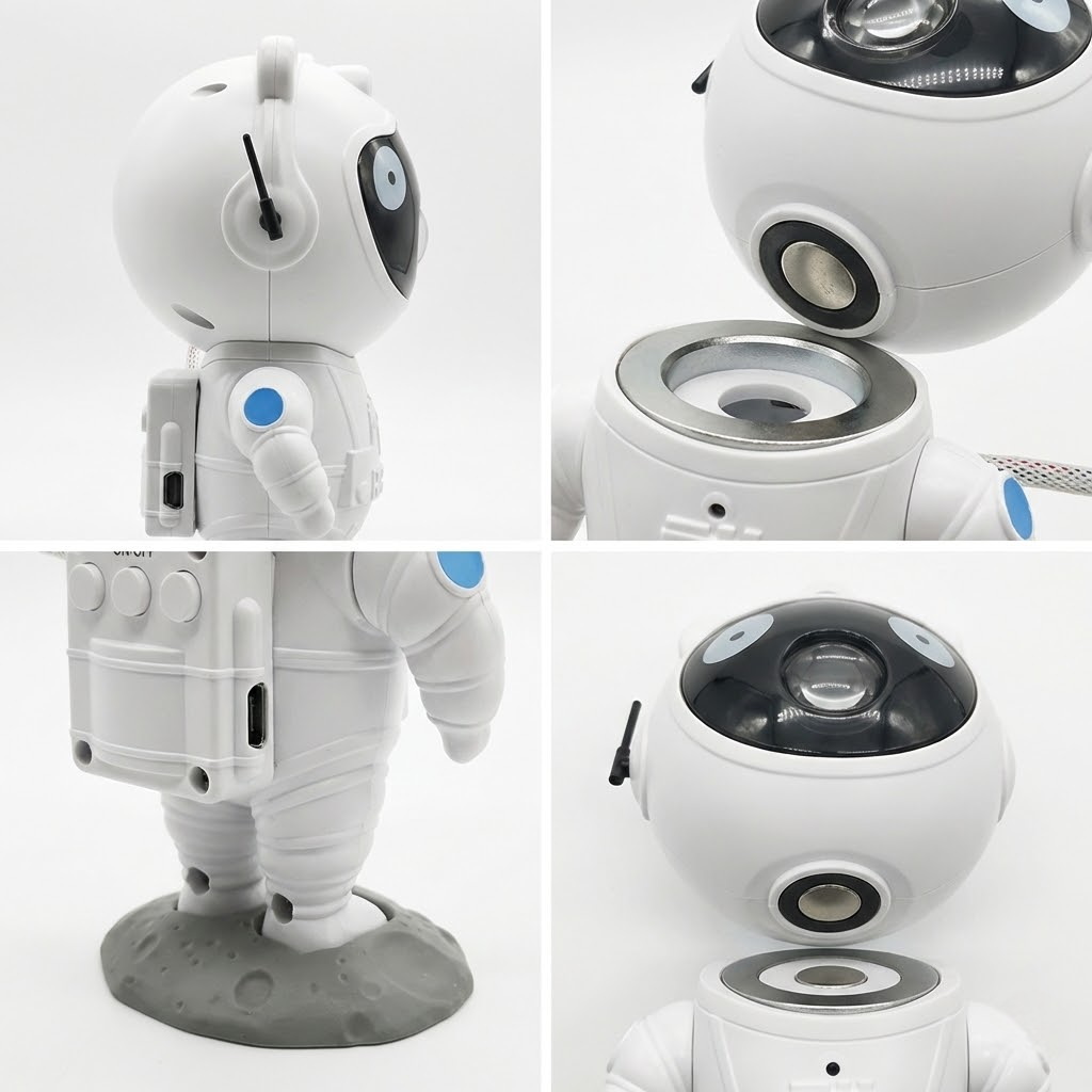 Proyector Galaxia Astronauta | 360° & Control Remoto