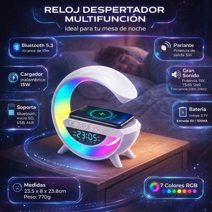 Reloj Despertador Multifunción G-Style | 6 en 1